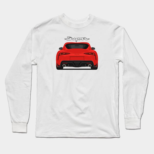 Rear Supra 5th Generation GR A90 red Long Sleeve T-Shirt by creative.z
